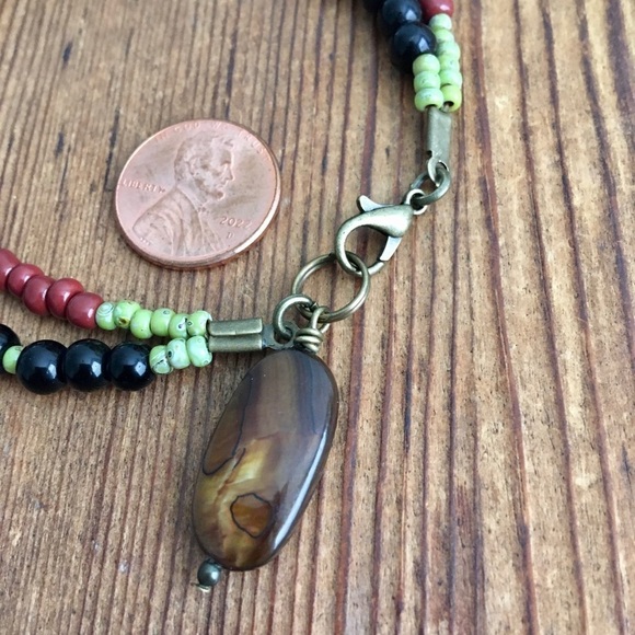 Black and Brown Double Strand Ladies Beaded Bracelet, Handmade Ladies Bracelet - Picture 5 of 6